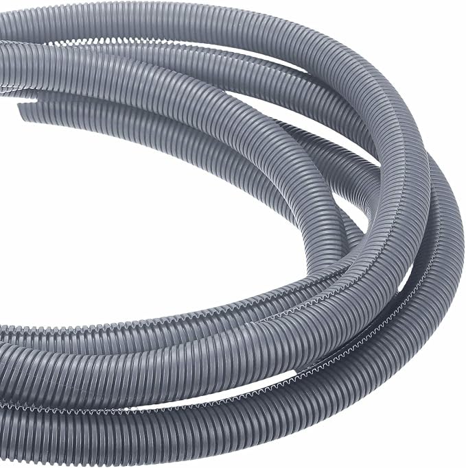 DMiotech 20ft Wire Loom Split Tubing 1 1/4 Inch(31.8mm) ID, Cord Protectors from Pet Flexible Conduit Cable Management for Office Home Garden, Gray