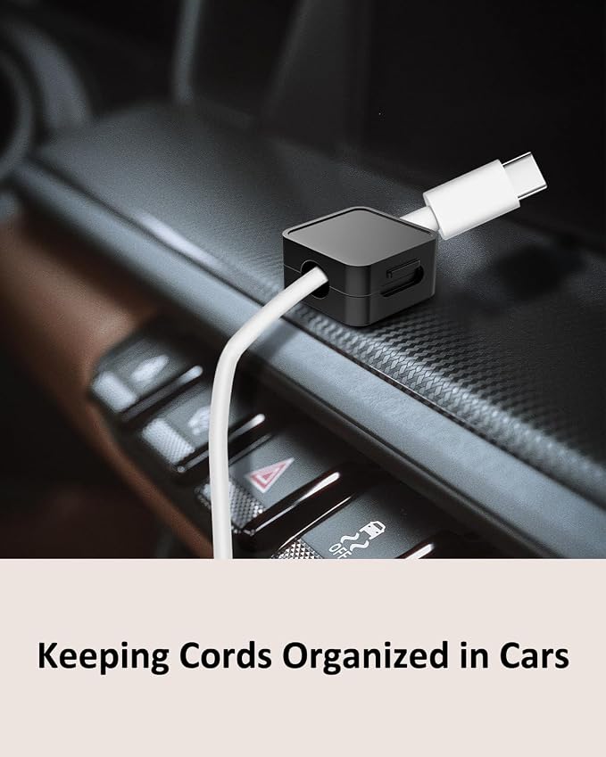16-Pack Cable Organizers, Magnetic Cable Clips, Cable Holders White | Desktop Cable Organizer, Magnetic Cable Holder – Suitable for Home, Office, Car and Multiple Scenarios