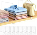 8 Pack Closet Shelf Dividers Purse Handbag Organizer Storage | Acrylic, Clear, Suitable for Kitchen, Office, Bookshelf, Cabinet, Sweater, Clothes, Towel, Bag Tall Separators Organization