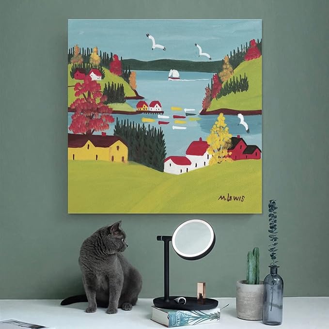 LADYIV Untitled By Maud Lewis Paintings Art Posters Canvas Wall Art Poster Decorative Bedroom Modern Home Print Picture Artworks Posters 12x12inch(30x30cm)