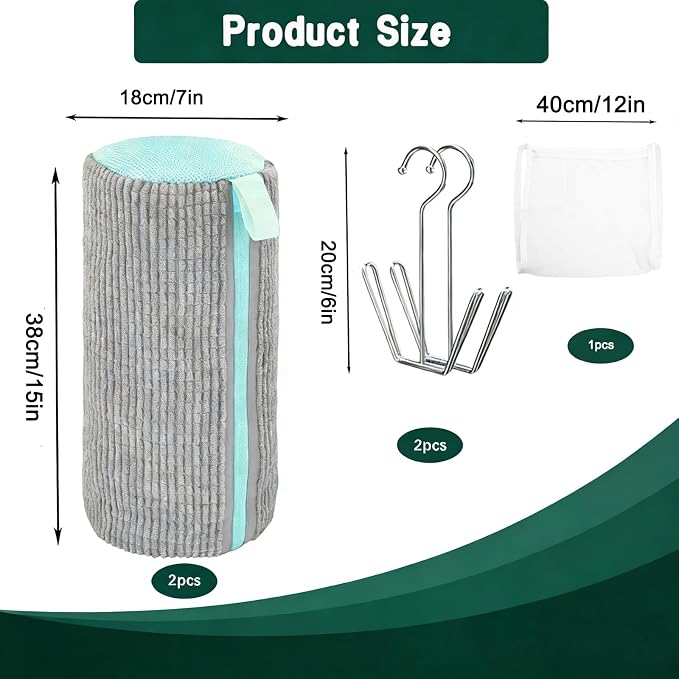 Shoes Washing Machine Bag(2 Pack),Reusable Laundry Bag for Washing Machine,Include 1 Dryer Mesh Bag and 2 Drying Racks,Shoes Bags with Durable Zipper for Sneakers and Canvas Shoes