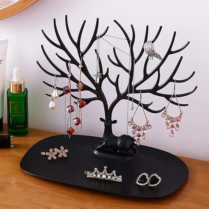 Jewelry Organizer Hanging Tree Rack, Jewelry Display Stand | Tree Tower Rack Hanging Organizer, For Necklace, Earrings, Bracelet, Ring, Jewelry Tree Stand Rack