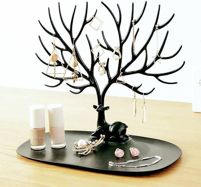 Jewelry Organizer Hanging Tree Rack, Jewelry Display Stand | Tree Tower Rack Hanging Organizer, For Necklace, Earrings, Bracelet, Ring, Jewelry Tree Stand Rack