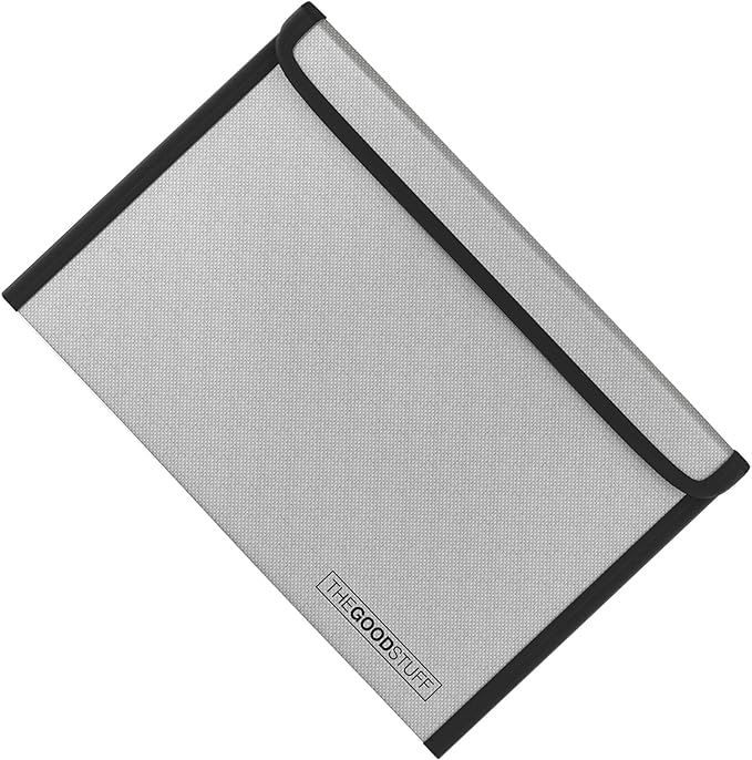 Fireproof Document Bag Envelope Size: 8" x 5" [2000°F Rated] Fireproof Cash Bags with Zipper Small Water and Fire Resistant Money Bag for Cash Storage, Fireproof Bags for Cash Fire Proof