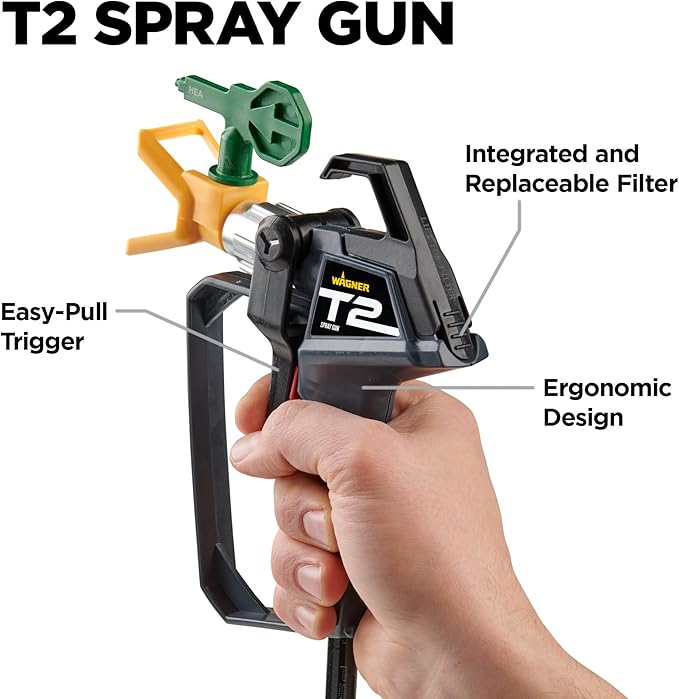 Wagner Spraytech 2467899 Control Pro 130 Power Tank Paint Sprayer Kit, High Efficiency Airless with Low Overspray, Including 515 & 311 Tips for Large Projects