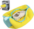 Shoe Washing Bag for Washing Machine,Fluffy Fibers Keep 360° Wrap-around Cleaning for All Types Shoe And Sizes,Laundry Shoe Bag for Washer and Dryer, Reusable Shoe Cleaning Bag for Sneaker