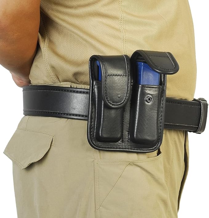 Molded Double Mag Pouch，Tactical Universal Magazine Holder Fits virtually Any 9mm, 40 or .45 Caliber Pistol Mag Single or Double Stack IWB or OWB Mag Pouch