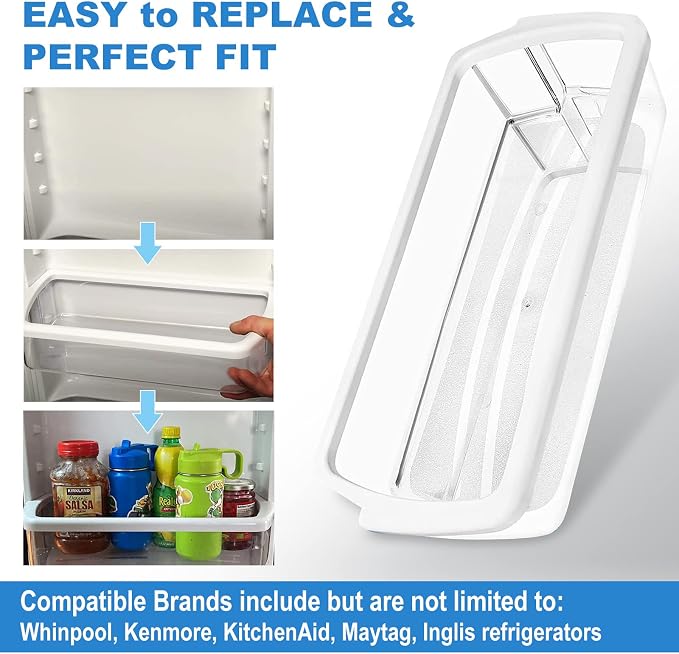UPGRADED W10321304 Refrigerator Door Shelf Bin, Compatible with Whirlpool Refrigerator Replaces WPW10321304 PS11752778 AP6019471 2179574 2179575