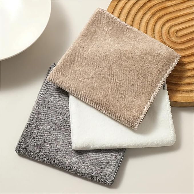 6/12 Pack Microfiber Cleaning Towels - Thickened Super Absorbent Cloths for Kitchen and Bathroom - Quick-Drying, Wet and Dry Use(Multi,30-30Cm-6Pcs)