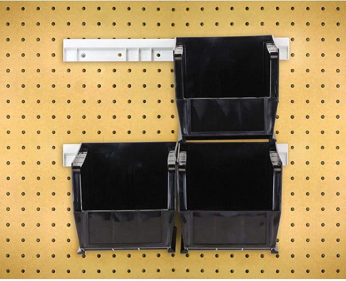 Quantum HNS230BK Hanging Rail System, 10-7/8-Inch by 5-1/2-Inch by 5-Inch, Black, Set of 6 bins and 2 rails