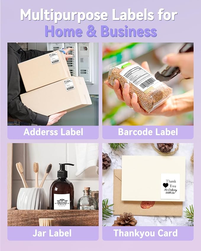Phomemo Labels- 3 Rolls Thermal Label for M220/M221/M250/M200/M260 Thermal Paper 2.36"x 3.14"(60x80mm)- M220 Labels Multi-Purpose Sticker Label for Logo/Barcode/Stickers/Address, Total of 270 PCS