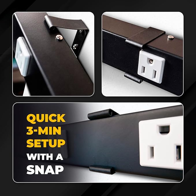 Heavy Duty Metal Power Strip Surge Protector Mounting Brackets, Compatible for All OPENTRON Models and Other Popular Brands