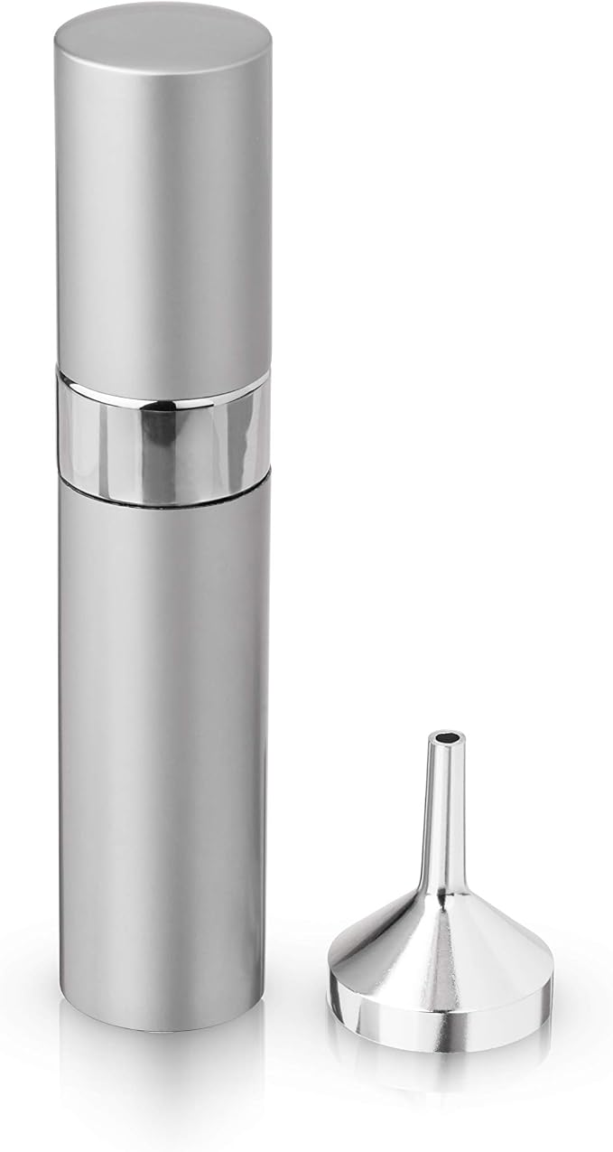 True Martini Atomizer Bar Mister – Spray Bottle for Gin & Vodka Martinis, Refillable Vermouth Spritzer for Bitters and Absinthe, Travel Perfume & Essential Oils Sprayer, Glass Canister with Funnel