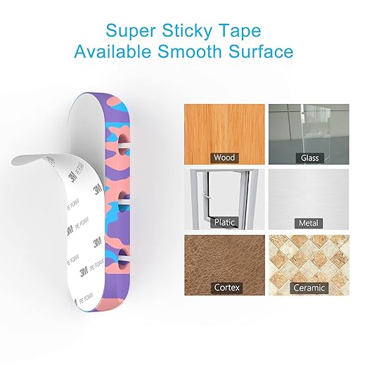 INCHOR Cable Organizer, Cord Organizer Cable Management, Cable Clips USB Cable Holder Wire Organizer Cord Clips,(5, 3 Slots Colourful)