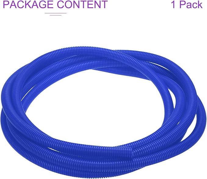 DMiotech 50ft Wire Loom Split Tubing 5/8 Inch(15.9mm) ID, Cord Protectors from Pet Flexible Conduit Cable Management for Office Home Garden, Blue
