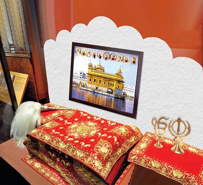 Lord Sikh Guru poster print with frame for Home Decor and Gifting Purpose (229-34)