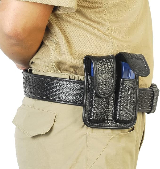Molded Double Mag Pouch，Tactical Universal Magazine Holder Fits virtually Any 9mm, 40 or .45 Caliber Pistol Mag Single or Double Stack IWB or OWB Mag Pouch