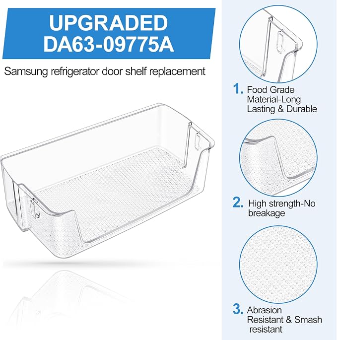 Upgraded Right RF28T5001SR RF28T5021SR RF27T5201SR RF27T5241SR RF28T5101SR RF28T5001SG Door Shelf Bin Compatible with Samsung Fridge Door Shelves DA63-09775A DA97-20984A Samsung Refrigerator Door Bin