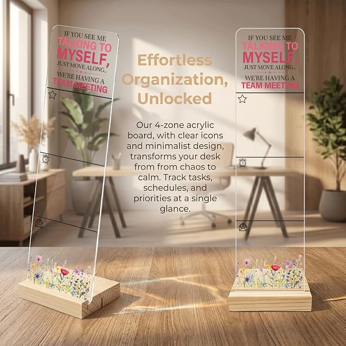 Sticky Notes Monitor Memo Board with Removable Wooden Base If You See Me Talking to Myself Funny Quote Message Board Portable Sticky Note Holder with 200 Sheets Sticky Notes Office Desk Decor Gift