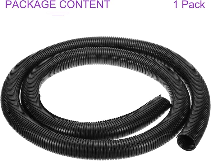DMiotech 10ft Wire Loom Split Tubing 2 Inch(50.8 Mm) ID, Cord Protectors from Pet Flexible Conduit Cable Management for Office, Home, Garden, Black