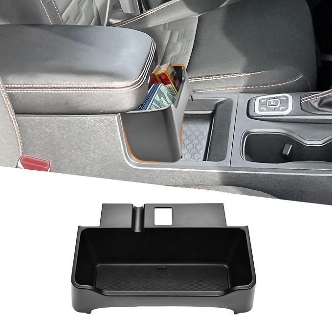 GZSH Center Console Front Hanging Organizer for Nissan Frontier 2022-2026 | with No-Slip Mat Center Console Organizer Made of ABS Plastic for Chapstick Glasses Keys Wallet Adds Extra Storage