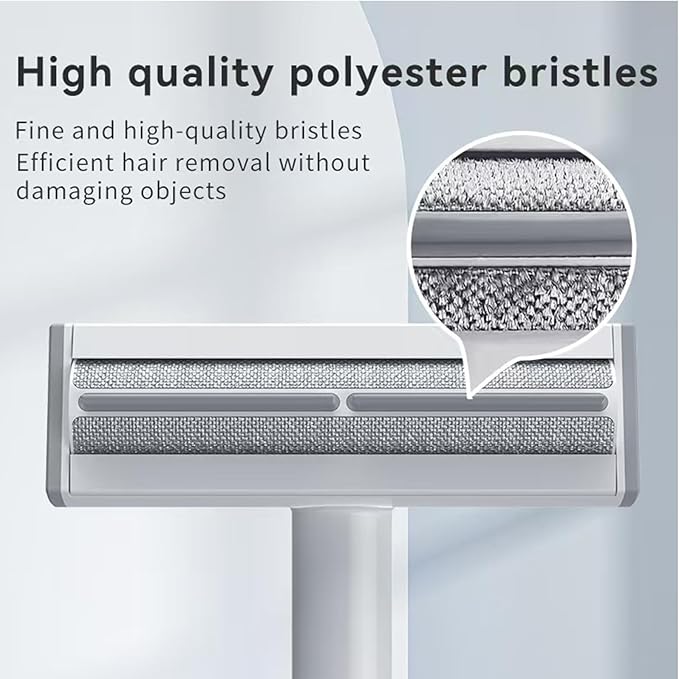 Pet Hair Remover, Lint Brush- Reusable Lint Roller for Cat & Dog Hair on Couch, Carpet, Rugs & Bedding- Portable, Eco-Friendly, No Need for Lint Roller Refills (Gray & White)