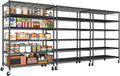 3Pack Wire Shelving 1500lbs 6 Tier Storage Shelves with Wheels NSF Certified Heavy Duty Steel Metal Shelf Adjustable Rolling Rack Kitchen Garage Closet Pantry Laundry 36''Wx18''Dx78''H
