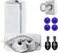 2PCS Shoe Washing Machine Bag with Pair of Shoes Tree and 4 Deodorizer Balls, Durable Zipper Reusable Shoe Washing Bag with 20000+ Fluffy Fiber Lining For 360° Cleaning for Sneakers