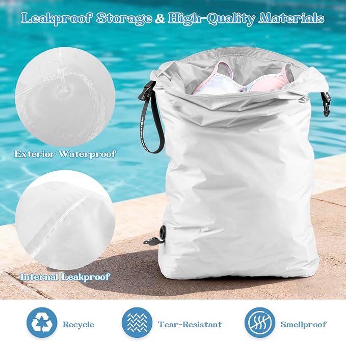 Travel Laundry Bag for Dirty Clothes, Waterproof Compression Bags | Moisture-resistant Vacuum Storage Bag, Space-Saving Laundry Storage Organizer for Cruise, Swimming, Gym