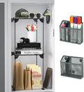 Neudeco Locker Accessories and Decor Kit, Pack of 4, Grey | Mesh Locker Shelf, Locker Organizer, Magnetic Basket, Pen Holder
