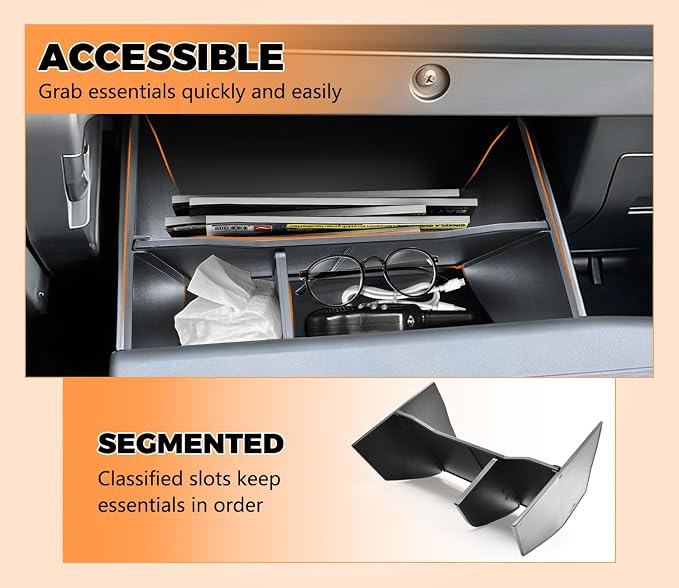 GZSH 4 Set Organizer for Nissan Frontier 2022-2026 (S/SV/Pro-X/Pro-4X/SL) | Center Console Organizer Tray Front Console Shelf Armrest Storage Box Cup Holder for Nissan Frontier 2022+