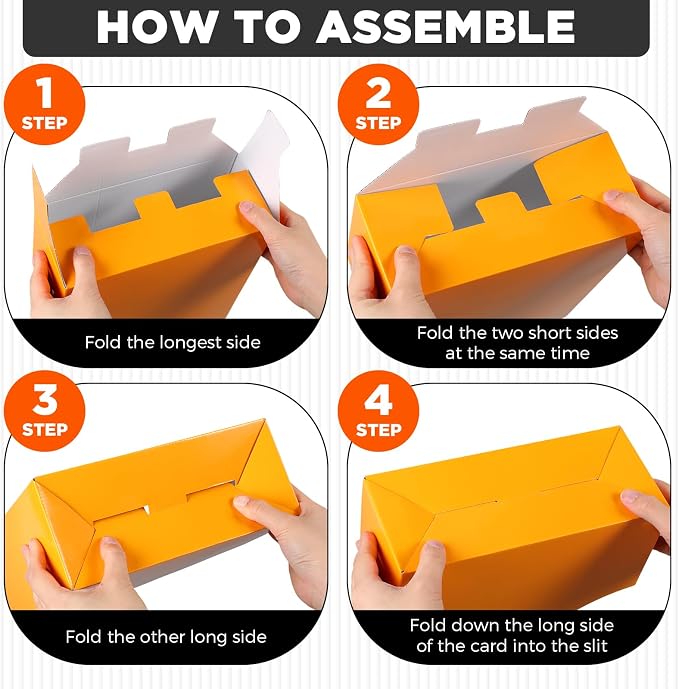 Jutom 48 Sets Cardboard Magazine Holders with Labels for Office,Yellow