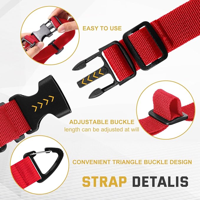 6 Pack 17 Inch Adjustable Extension Cord Holder Organizer with Triangle Clips for Garage Organization and Storage Heavy Duty Extension Cord Hanger for Men Workshop (Red & Blue & Yellow)