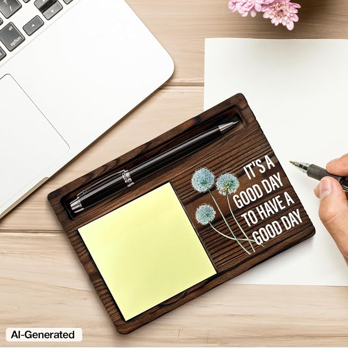 Inspirational Motivational Gifts for Women Men Coworkers Positive It's a Good Day to Have a Good Day Sticky Note Holder Office Cubicle Decor