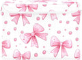 Bows and Polka Dots Storage Bins with Lids and Carrying Handle,Foldable Storage Boxes Organizer Containers Baskets Cube with Cover for Home Bedroom Closet Office