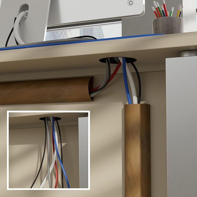 D-Line Half Round Cord Hider, Patented Cable Cover, Hide TV Wall Mount Wires, Raceway for Cords, Decorative Wire Covers, Paintable, Adhesive Cable Concealer, 2in W x 1in H x 39in L, Wood-Effect