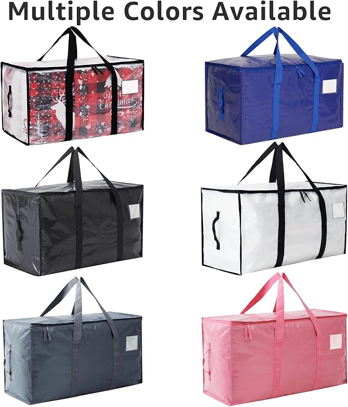 Moving Bags Heavy Duty Extra Large, Moving Boxes, Moving Supplies Essentials,Storage Bins with Lids, Plastic Packing Totes, Storage Bags for Clothes with Handles & Zippers(Grey, 12 Pack)