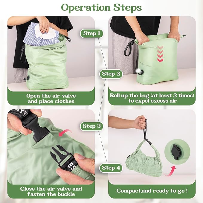 Travel Laundry Bag, Waterproof Compression Bags for Dirty Clothes | Moisture-resistant Vacuum Storage Bag, Space-Saving Laundry Storage Organizer for Cruise, Swimming, Gym