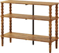 Veegle Shoe Rack,3 Tier Shoe Organizer with Solid Wood Legs for Closet, Entryway, Garage & Corridor, Easy Assembly Shoe Shelves,Rustic Brown