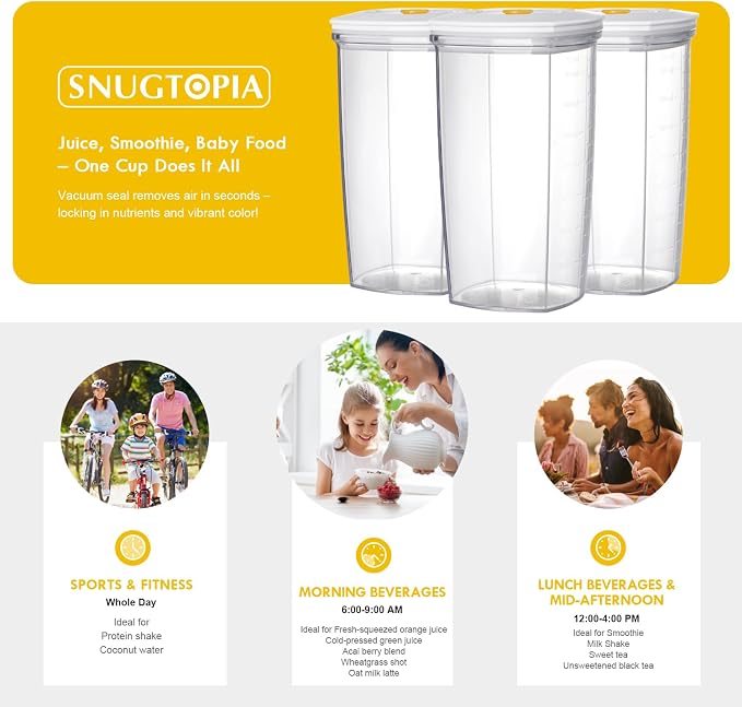 Vacuum Seal Juice Cups, Portable Leak Proof Drinking Storage Containers for Juice, Milk, Boba, Smoothie, Tea, Kombucha, 750ml, 1 Piece