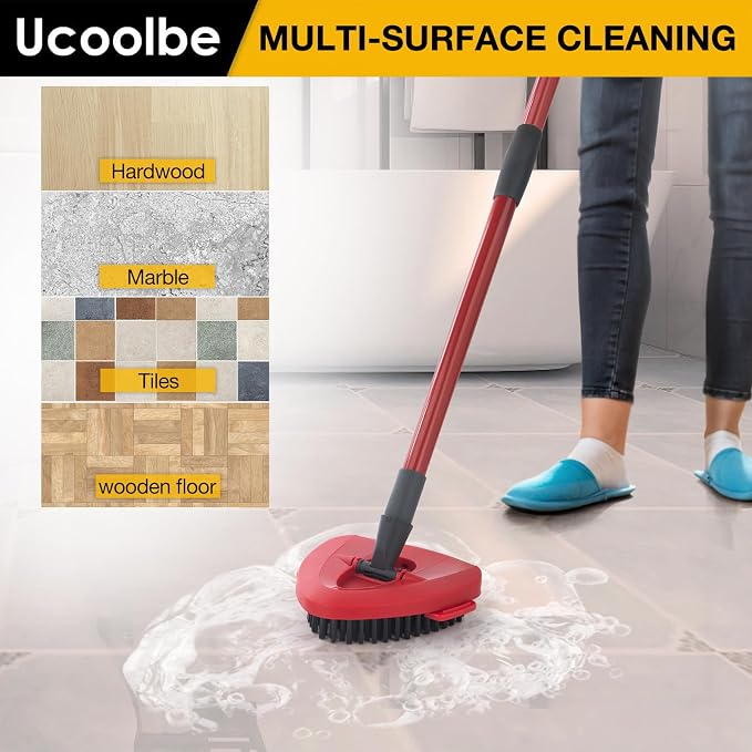 Scrub Brush Head for O-Cedar EasyWring 1-Tank Mop Brush, Stiff Bristle | 2 Scrub brush attachment only; not for RinseClean. Dense stiff nylon bristles scrub tile, grout, concrete,windows & walls.