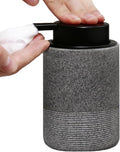 Resin Foaming Soap Dispenser, 11 OZ Bathroom & Kitchen Foam Soap Dispenser, Easy Press Pump, Refillable Hand Soap Dispenser, Modern Decor (Gray)
