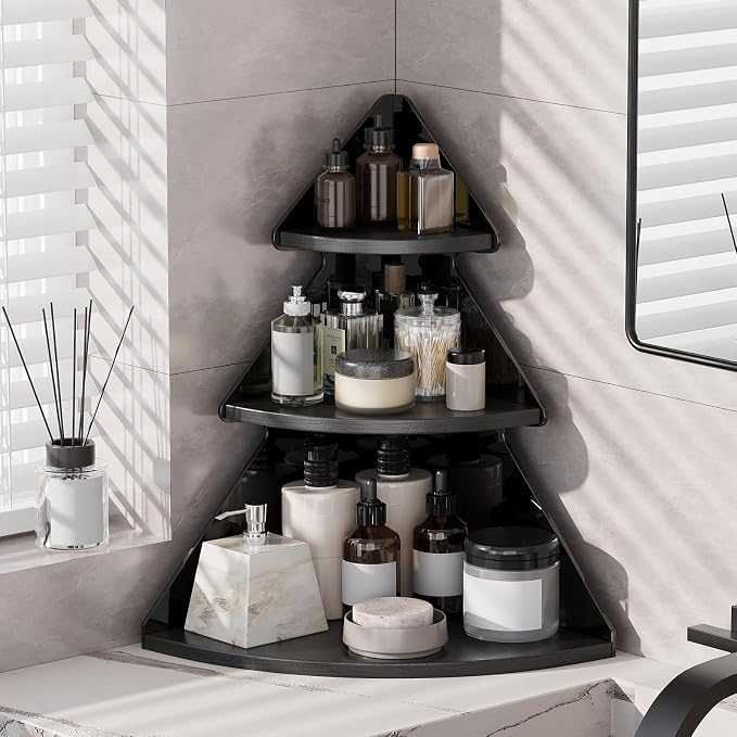 Bathroom Counter Organizer,Bathroom Organizers and Storage,Vanity Organizer | 3 Tier Corner Bathroom Counter,Bathroom Sink Organizer,Makeup Organizer,Bathroom Countertop Organizer,Perfume Organizer