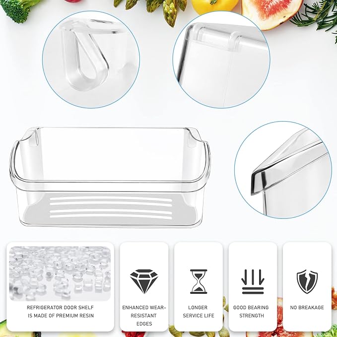 [2 PACK] AMI PARTS 240324502 Refrigerator Door Bin Shelf | Compatible with cro-sley,frigi-daire,ken-more Replace 844402,AP2549806,PS429767,EAP429767