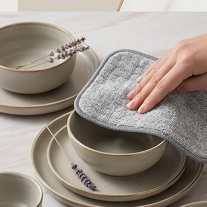 30PCS Double Side Non Scratch Wire Dishcloths,Reusable Multipurpose Wire Dishwashing Rags for Wet and Dry,Reusable Metal Scrubbing Pads Sponge Cloths for Kitchen, Sinks, Pots, Pans (Style B,20pcs)