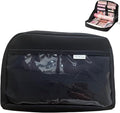 Kawaii Cute Aesthetic Pencil Case - Large Capacity Canvas Pen Pouch Bag (Black)