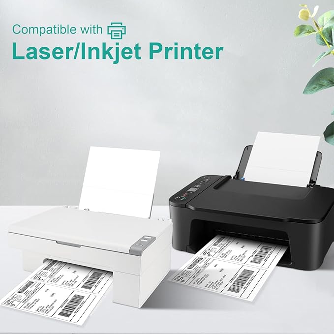 MFLABEL Half Sheet Label Laser/Ink Jet Shipping Label 8.5 x 11 Inches Packaging Labels, Address Labels for Laser & Inkjet Printers, 1500 Count(750 Sheets)