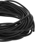 DMiotech 100ft Wire Loom Split Tubing 1/4 Inch(6.5 Mm) ID, Cord Protectors from Pet Flexible Conduit Cable Management for Office, Home, Garden, Black