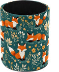 Faux Leather Pen Holder for Desk, Pencil Organizer Cartoon Little Fox Pen Cup Desk Decor Makeup Brush Holder Storage for Office Home