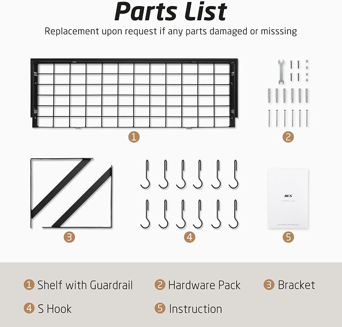 KES 30-Inch Kitchen Pan Pot Rack Wall Mounted, Hanging Storage Organizer | 88 Lbs Capacity, Wall Shelf with 12 Sturdy Hooks, 16-Inch Stud Mount, Matte Black, KUR215S75A-BK
